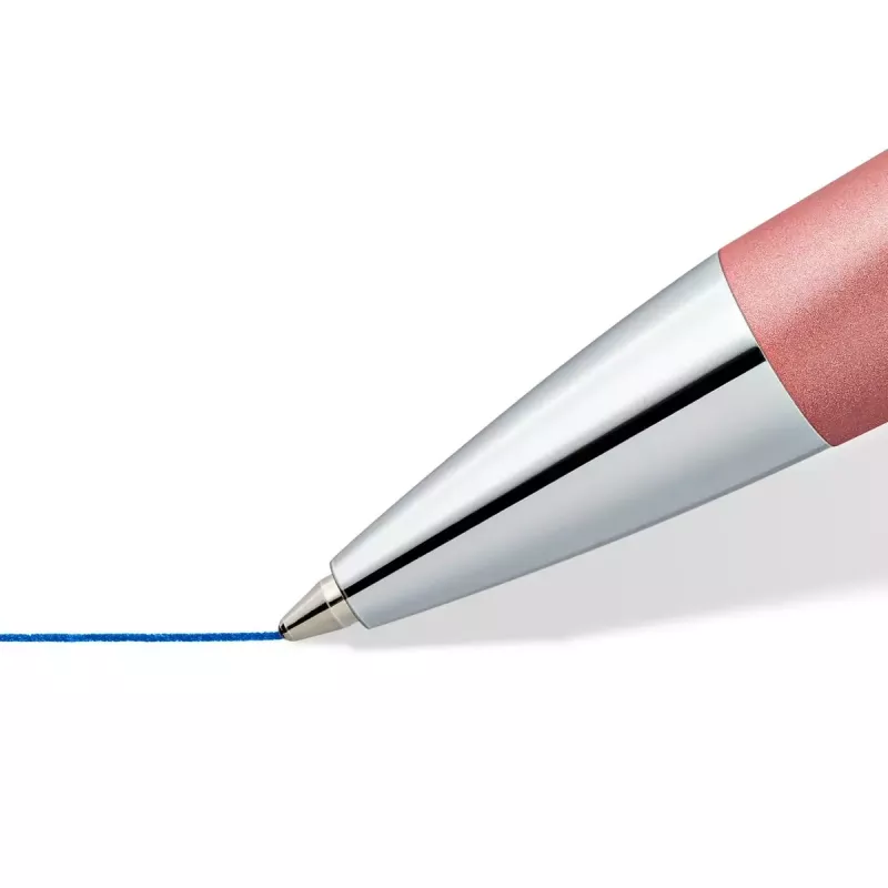 Penna a sfera con clip e meccanismo a pressione Staedtler 444 blu