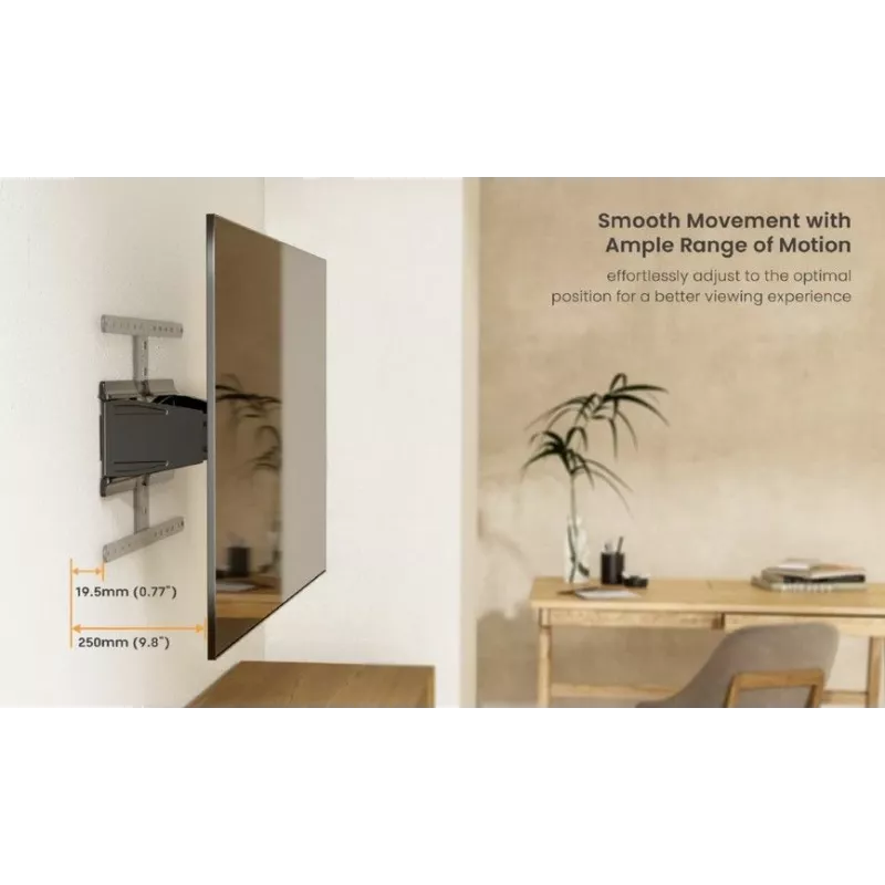 Equip supporto a parete per TV girevole ultraflat 43-90 pollici