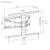 Equip supporto a parete per TV girevole ultraflat 43-90 pollici