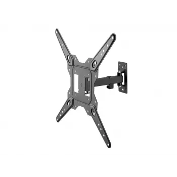 Equip supporto a parete per TV full-motion 23-55 pollici, 100 x 100 mm, 400 x 400 mm, -8 - 5°, -90 - 90°, acciaio inox, nero