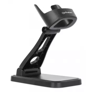 Manhattan supporto regolabile per scanner barcode, altezza e angolo regolabili, adatto per scanner barcode prodotti 153997, 154116 e 154185, nero, garanzia a vita