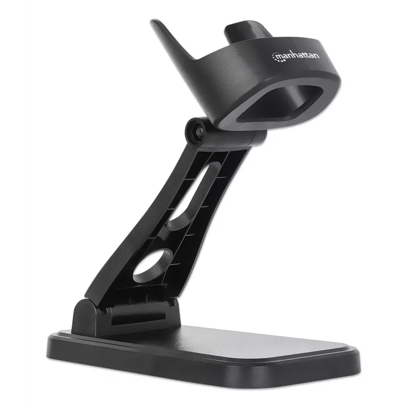 Manhattan supporto regolabile per scanner barcode, altezza e angolo regolabili, adatto per scanner barcode prodotti 153997, 154116 e 154185, nero, garanzia a vita