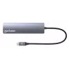 Manhattan dock/hub USB-C, porte (x6): Ethernet, HDMI, USB-A (x3) e USB-C, con Power Delivery (PD) 100W – richiede caricabatterie USB-C esterno (non incluso). Alimentato via USB (nessun alimentatore esterno necessario) quando PD non viene utilizzato