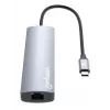 Manhattan dock/hub USB-C, porte (x6): Ethernet, HDMI, USB-A (x3) e USB-C, con Power Delivery (PD) 100W – richiede caricabatterie USB-C esterno (non incluso). Alimentato via USB (nessun alimentatore esterno necessario) quando PD non viene utilizzato