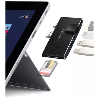 Hub USB Terratec CONNECT Pro2 con filo USB 3.2 Gen 1 nero