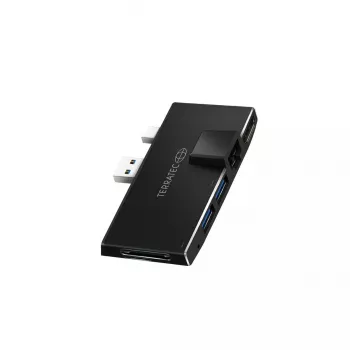 Hub USB Terratec CONNECT Pro2 con filo USB 3.2 Gen 1 nero
