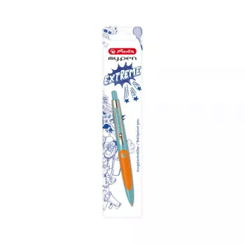 Penna a sfera clip-on con meccanismo retrattile Herlitz my.pen blu