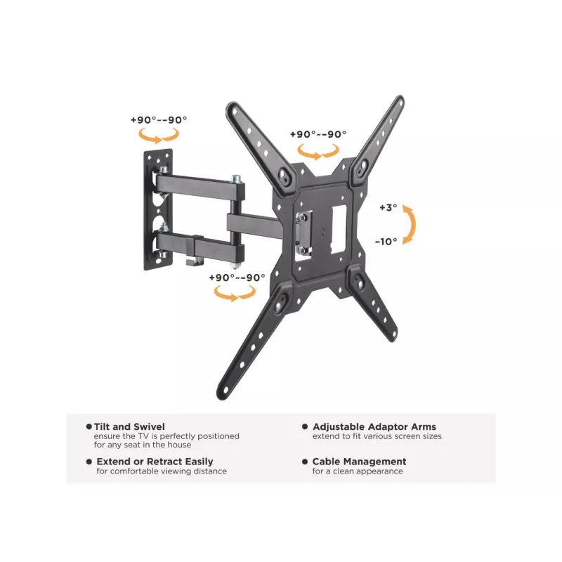 Supporto a parete per TV orientabile Equip da 23