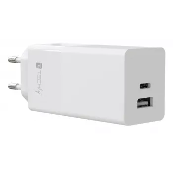 Caricabatterie mobile Techly IPW-PD100W-WH powerbank, smartphone, tablet, universale bianco AC ricarica rapida per interni
