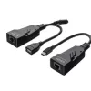 Extender Lindy 100m USB 2.0 Type-C Cat.6, trasmettitore e ricevitore di rete, 100 m, 480 Mbit/s, Cat5e, Cat6, CH317Q, CH9317, RTL8211E, nero