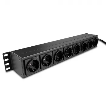 Unità di distribuzione dell'alimentazione (PDU) Lindy 73025 8 uscite AC 1.5U nera