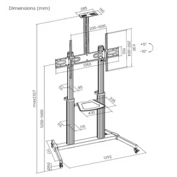 Equip Carrello per TV a schermo ultra-grande Eco da 60
