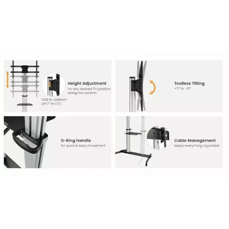 Equip Carrello per TV a schermo ultra-grande Eco da 60