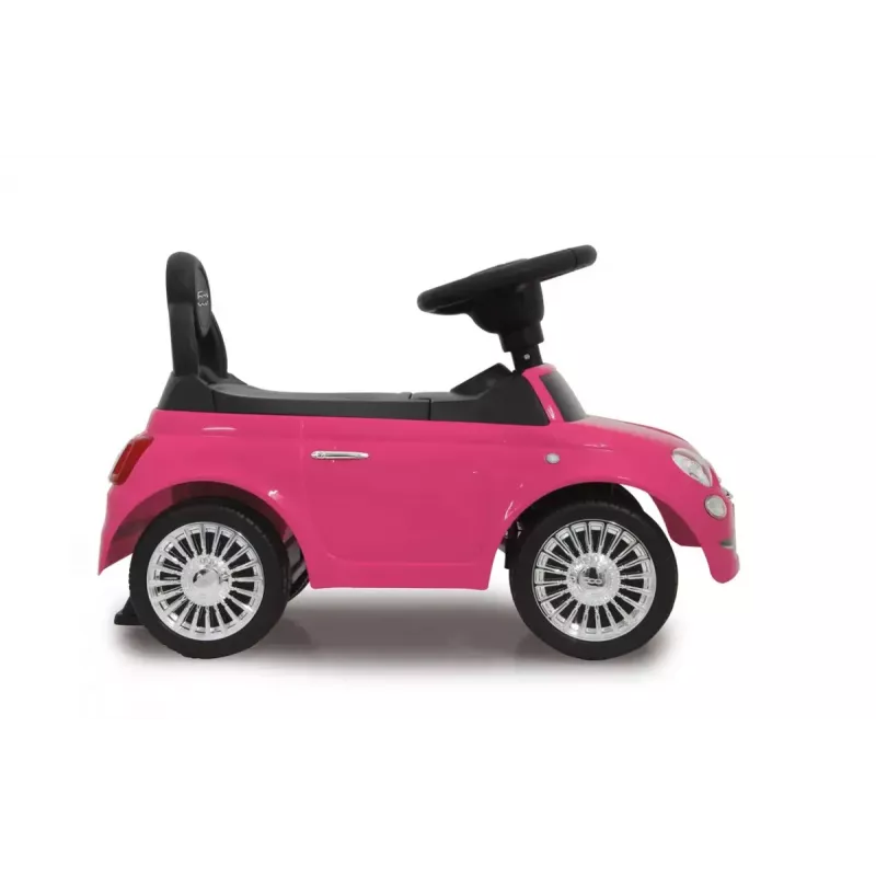 Macchinina Jamara Fiat 500 con spinta 4 ruote nero rosa