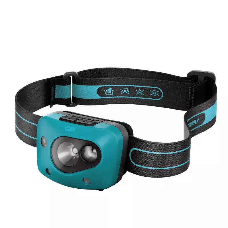 GP Lighting Torcia frontale Discovery Teal LED 300 lm IPX4