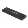 Case per SSD M.2 NVMe Manhattan, connettore femmina USB-C, 10 Gbit/s (USB 3.2 Gen2 alias USB 3.1), compatibile UASP, SuperSpeed+ USB, alluminio, nero, tre anni di garanzia