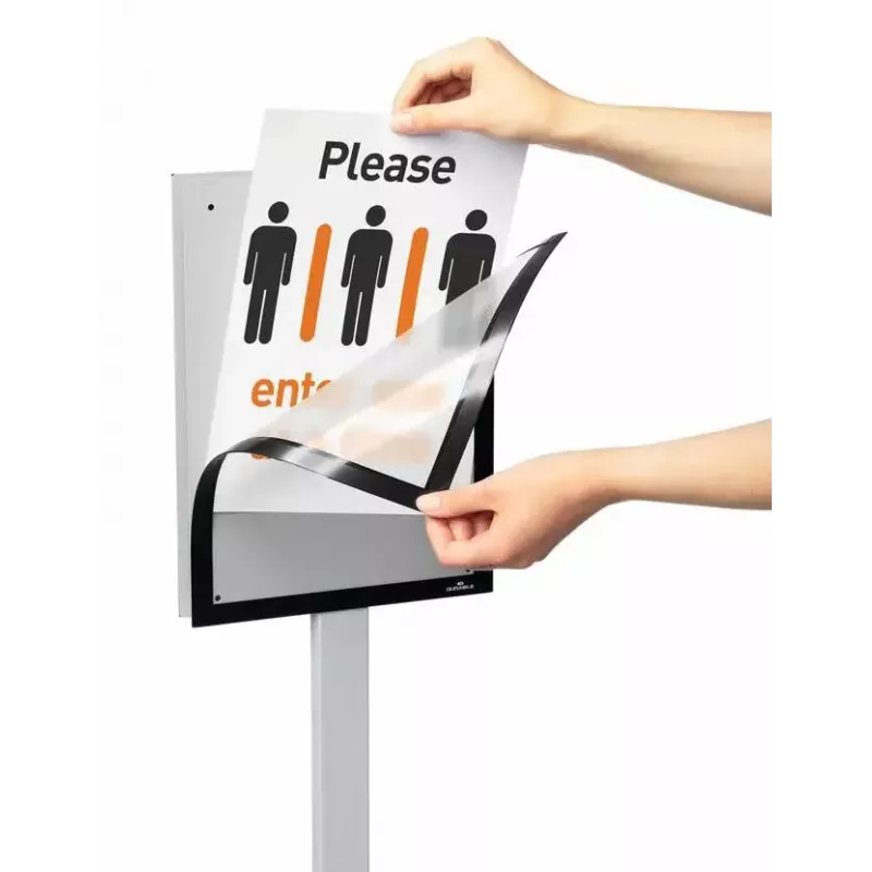 Espositore per informazioni Durable INFO STAND BASIC A4 metallo plastica grigio