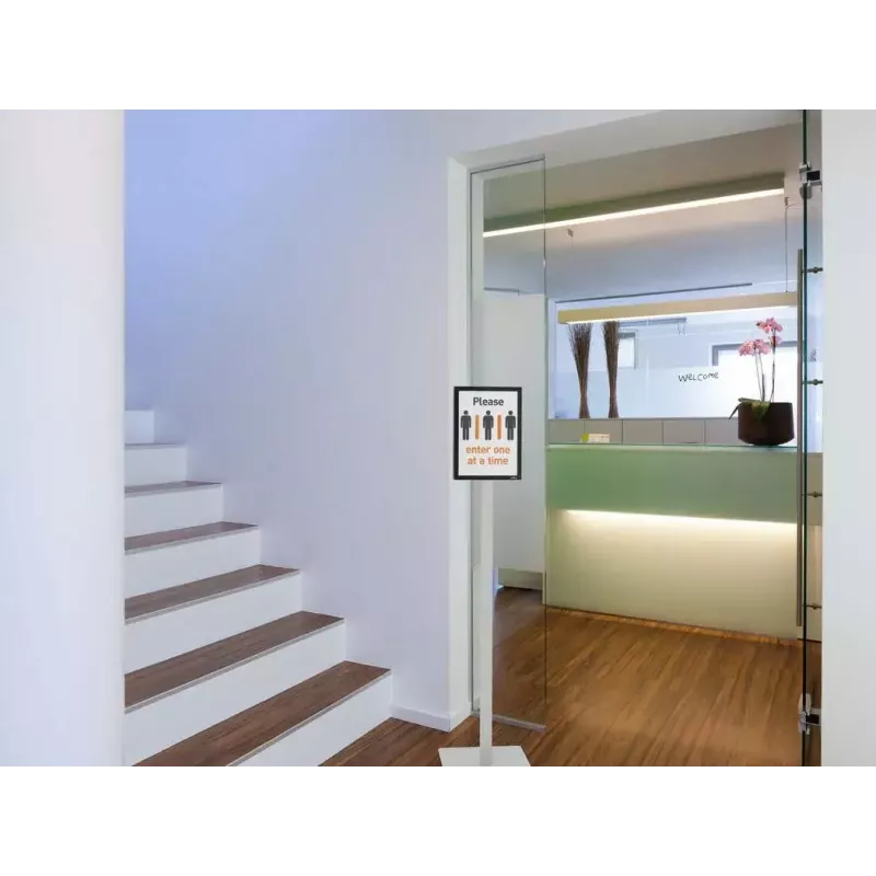 Espositore per informazioni Durable INFO STAND BASIC A4 metallo plastica grigio