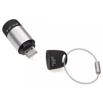 Torcia portachiavi TROIKA ECO CHARGE nero grigio LED USB