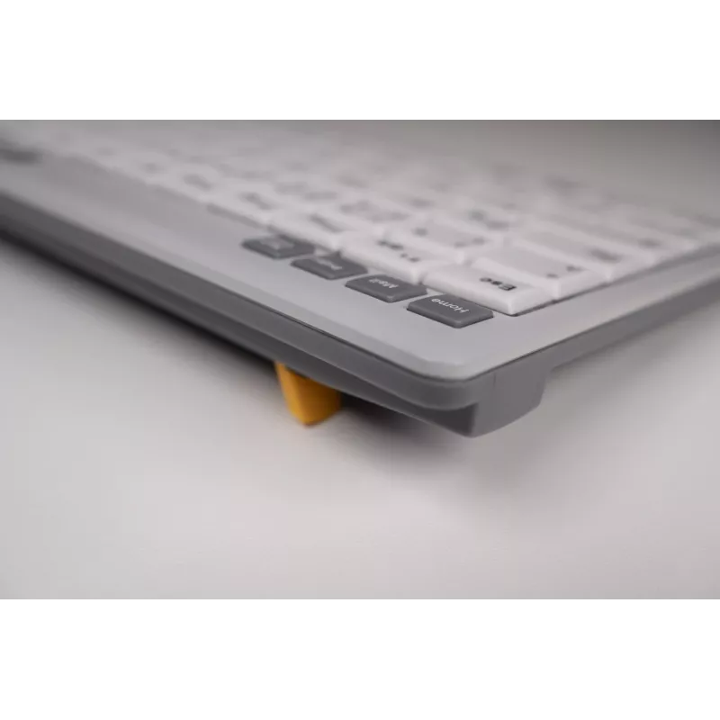 BakkerElkhuizen UltraBoard 950 V2 Wireless UK Qwerty, tenkeyless (80 - 87%), con filo e wireless, USB + Bluetooth, switch a forbice, QWERTY, grigio scuro, grigio chiaro