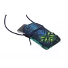 Custodia a tasca Herlitz New Batik per cellulare universale Nero Blu Verde