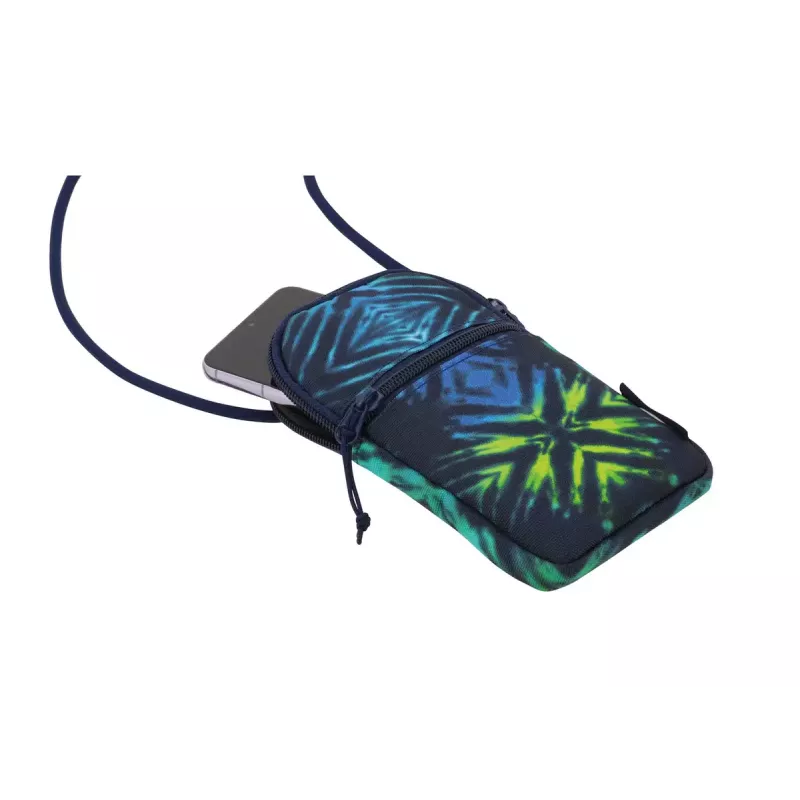 Custodia a tasca Herlitz New Batik per cellulare universale Nero Blu Verde