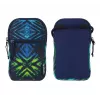 Custodia a tasca Herlitz New Batik per cellulare universale Nero Blu Verde
