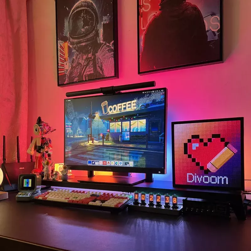 Cornice digitale Divoom Pixoo64 nero Wi-Fi 64x64 RGB LED
