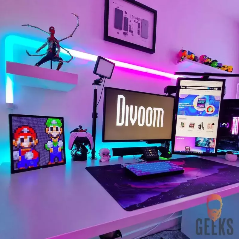 Cornice digitale Divoom Pixoo64 nero Wi-Fi 64x64 RGB LED
