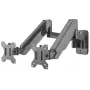 Supporto a doppio braccio da parete Manhattan per TV e monitor (a gas, movimento completo), per schermi da 17
