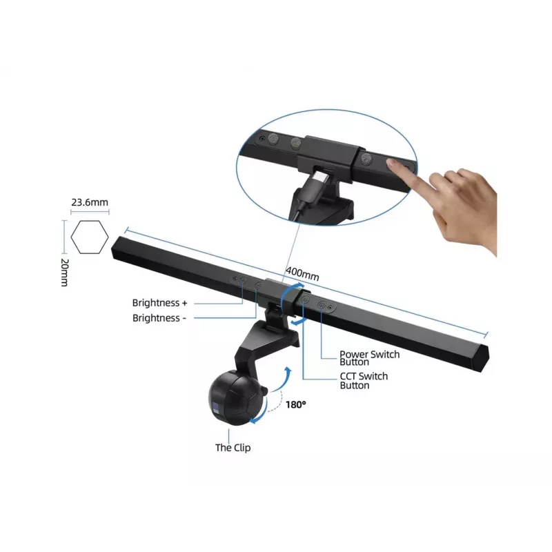 Lampada LED USB per monitor Equip con controllo touch