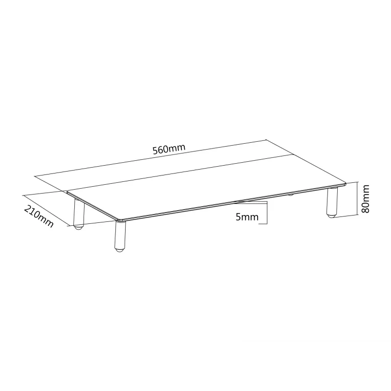 Supporto da scrivania in vetro per monitor Equip 650882
