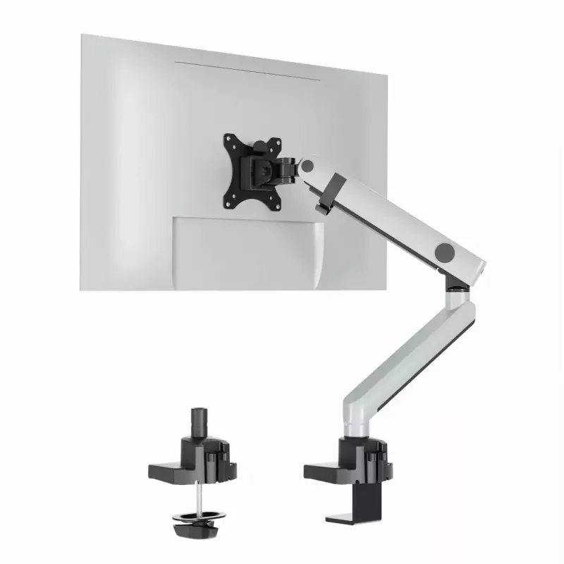 Durable SELECT PLUS supporto per monitor 509623 con braccio per 1 monitor, fissaggio da scrivania, argento