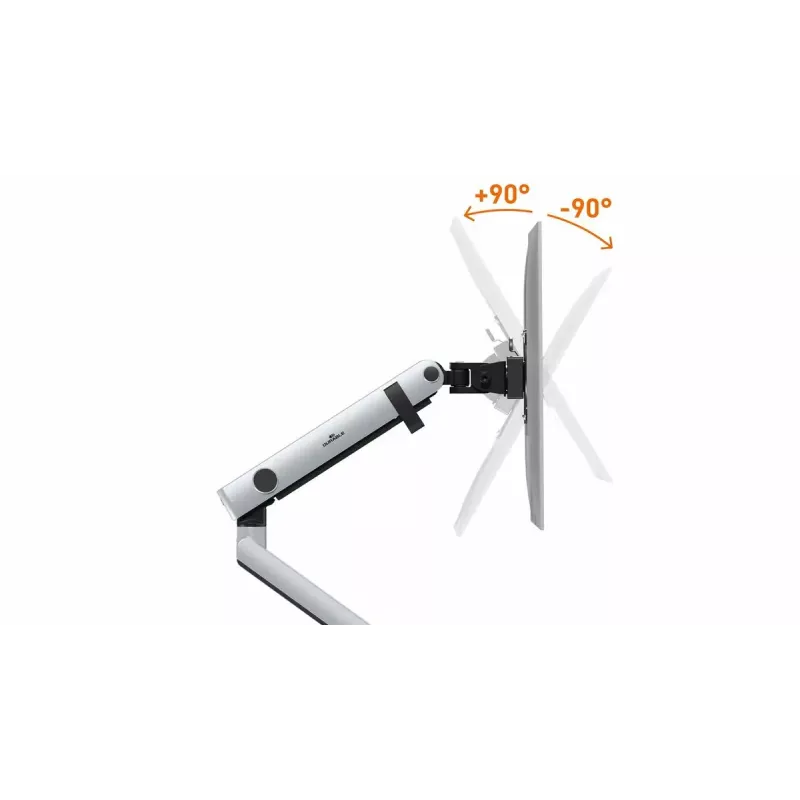 Durable SELECT PLUS supporto per monitor 509623 con braccio per 1 monitor, fissaggio da scrivania, argento