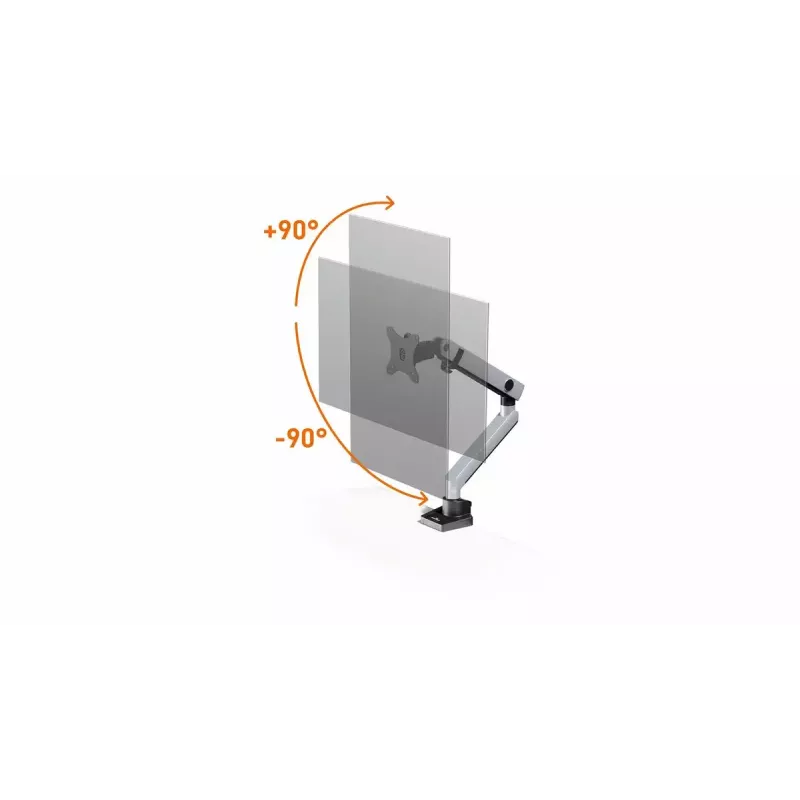 Durable SELECT PLUS supporto per monitor 509623 con braccio per 1 monitor, fissaggio da scrivania, argento