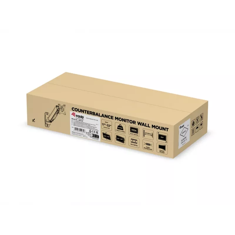 Supporto a parete per monitor singolo Equip 17