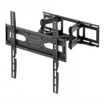 Manhattan staffa a parete per TV e monitor (Full Motion), per schermi da 32 pollici a 55 pollici, compatibilità VESA: tutte tra 100x100mm e 400x400mm - verificare le dimensioni dei quattro fori di fissaggio sul retro dello schermo per assicurarsi che sia compatibile, max 40 kg, nero, staffa, garanzia a vita