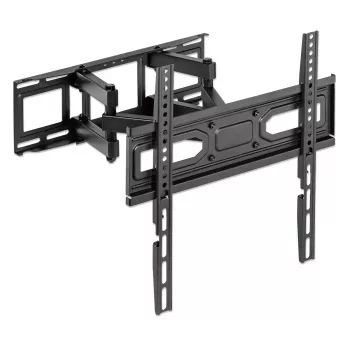 Manhattan staffa a parete per TV e monitor (Full Motion), per schermi da 32 pollici a 55 pollici, compatibilità VESA: tutte tra 100x100mm e 400x400mm - verificare le dimensioni dei quattro fori di fissaggio sul retro dello schermo per assicurarsi che sia compatibile, max 40 kg, nero, staffa, garanzia a vita