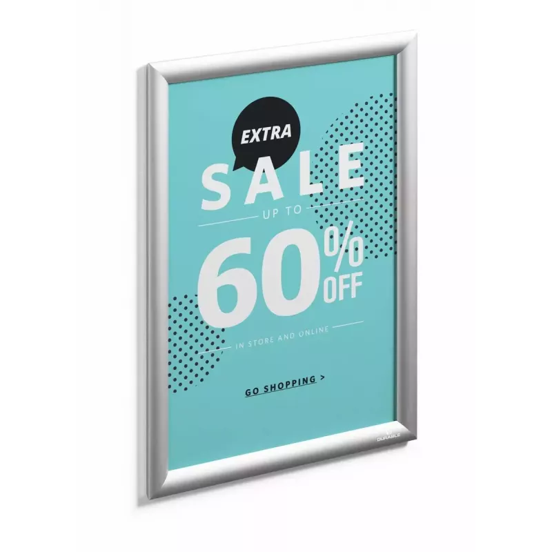 Staffa da parete Durable 479723 278x402 mm rettangolare argento alluminio