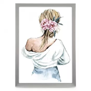 Hama Lilly cornice singola argento
