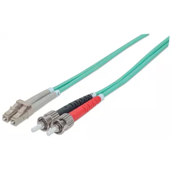 Cavo patch in fibra ottica Intellinet, OM3, ST/LC, 2 m, acqua, duplex, multimodale, 50/125 µm, LSZH, fibra ottica, garanzia a vita