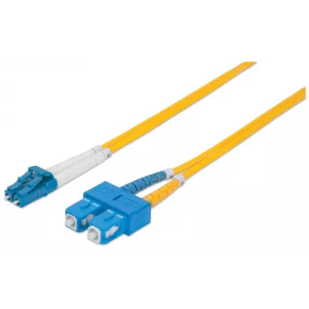 Cavo patch in fibra ottica Intellinet, OS2, LC/SC, 5 m, giallo, duplex, monomodale, 9/125 µm, LSZH, fibra, garanzia a vita