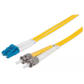 Cavo patch in fibra ottica Intellinet, OS2, LC/ST, 2 m, giallo, duplex, monomodale, 9/125 µm, LSZH, fibra, garanzia a vita
