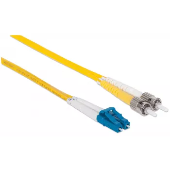 Cavo patch in fibra ottica Intellinet, OS2, LC/ST, 2 m, giallo, duplex, monomodale, 9/125 µm, LSZH, fibra, garanzia a vita
