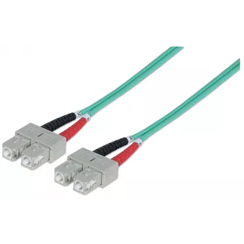 Cavo patch in fibra ottica Intellinet, OM3, SC/SC, 2 m, acqua, duplex, multimodale, 50/125 µm, LSZH, fibra ottica, garanzia a vita