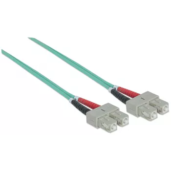 Cavo patch in fibra ottica Intellinet, OM3, SC/SC, 2 m, acqua, duplex, multimodale, 50/125 µm, LSZH, fibra ottica, garanzia a vita