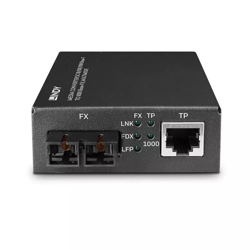 Convertitore di rete in fibra Lindy 25119 850 nm multimodale nero