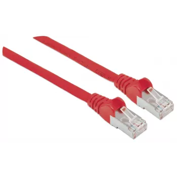 Cavo patch di rete Intellinet, Cat6A, 3 m, rosso, rame, S/FTP, LSOH/LSZH, PVC, RJ45, contatti placcati oro, protezione antitorsione, protezione antitorsione stampata, garanzia a vita