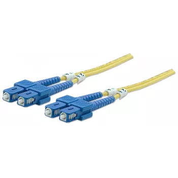 Cavo patch in fibra ottica Intellinet, OS2, SC/SC, 5 m, giallo, duplex, monomodale, 9/125 µm, LSZH, fibra ottica, garanzia a vita