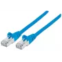 Cavo patch di rete Intellinet, Cat6, 30 m, blu, rame, S/FTP, LSOH/LSZH, PVC, RJ45, contatti placcati oro, protezione antitorsione, scarico di trazione, garanzia a vita